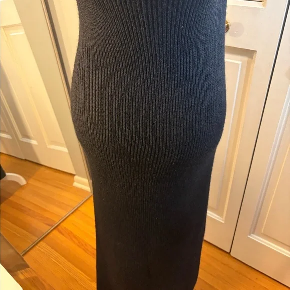 Massimo Dutti Black Sleeveless Ribbed Turtleneck Dress - Picture 3 of 12